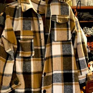 Plaid long cardigan !